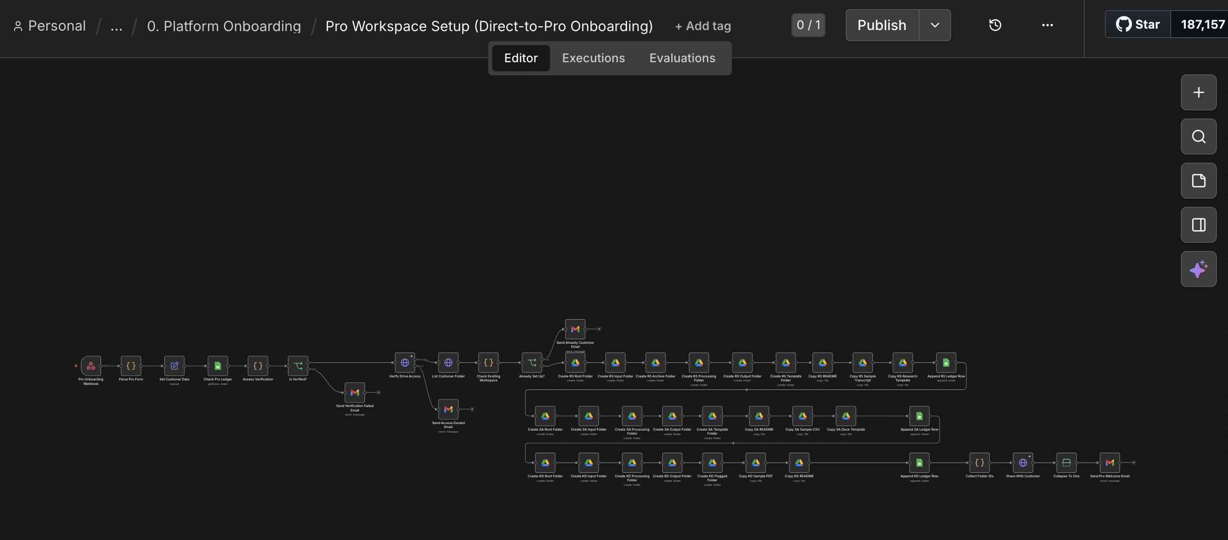 Pro tier onboarding workflow
